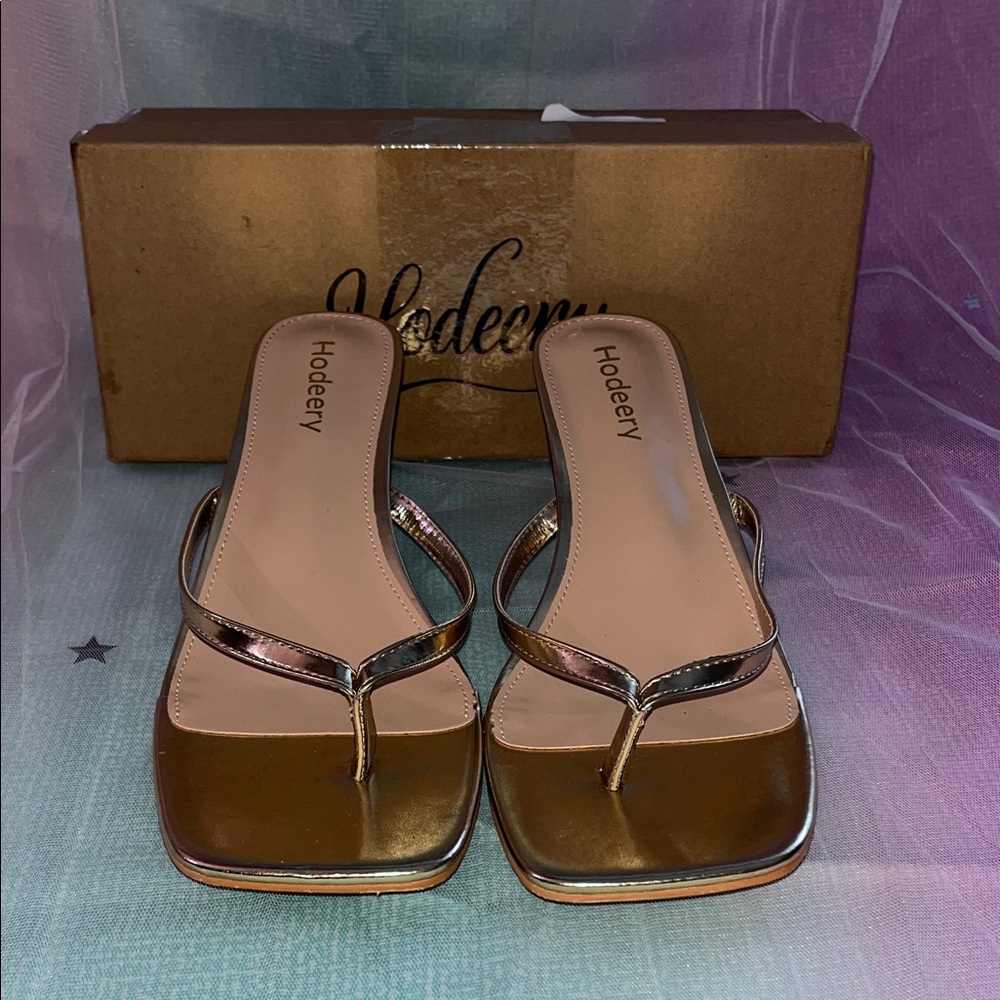 Women's Gold Heeled Sandals